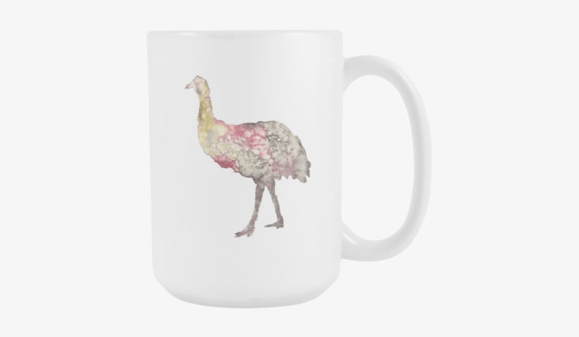 15oz Coffee Mug - Common Ostrich, transparent png download
