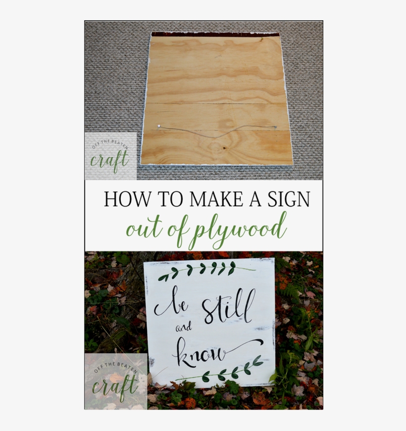 How To Turn A Piece Of Plywood Into A Rustic Sign - Do It Yourself, transparent png download