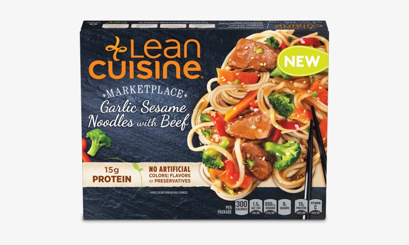 1 - Lean Cuisine Garlic Sesame Noodles With Beef, transparent png download