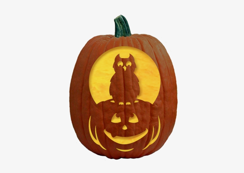 Pumpkin Carving Halloween Jackolantern Jack O Lantern - Owl Carvings Into Pumpkins, transparent png download