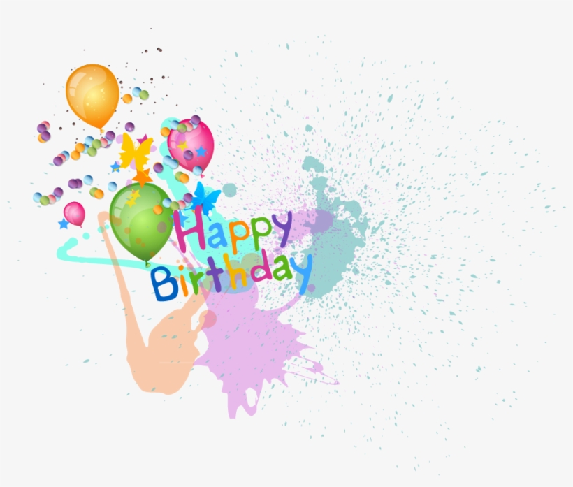 Jpg Free Happy Birthday Balloons Png Material Transprent - Happy Birthday Png Vector, transparent png download