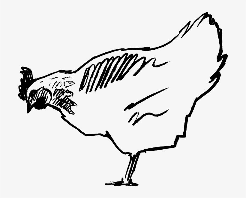 Pecking Chicken Rubber Stamp - Pecking Chicken, transparent png download
