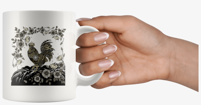 Chicken Line Art Mug - Mug, transparent png download