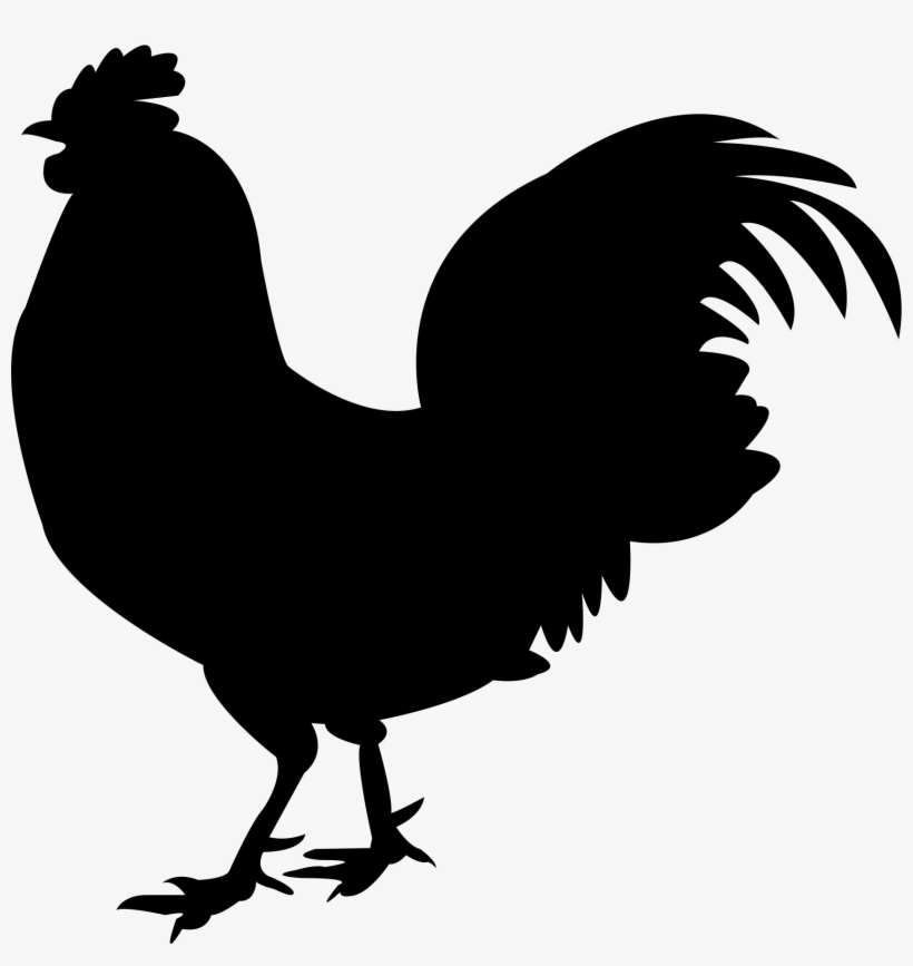 Chicken Meat Silkie Rooster - Black Rooster Png Transparent PNG