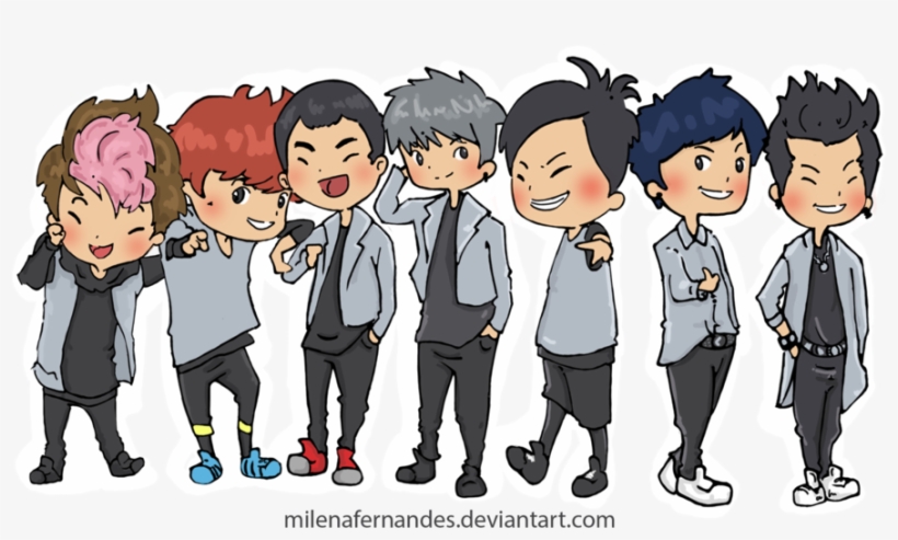 Banner Black And White Got7 Drawing - Got7, transparent png download