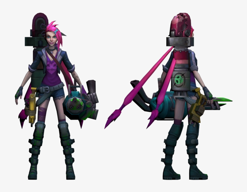 Download Zip Archive - League Of Legends Jinx Model Transparent, transparent png download