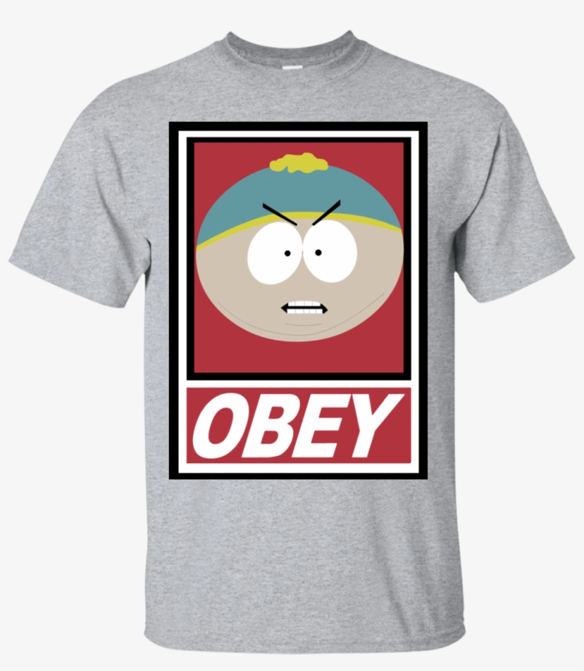 Obey South Park Cartman Funny Men's T-shirt - Donald Trump Build The Wall 2016 Shirt -, transparent png download
