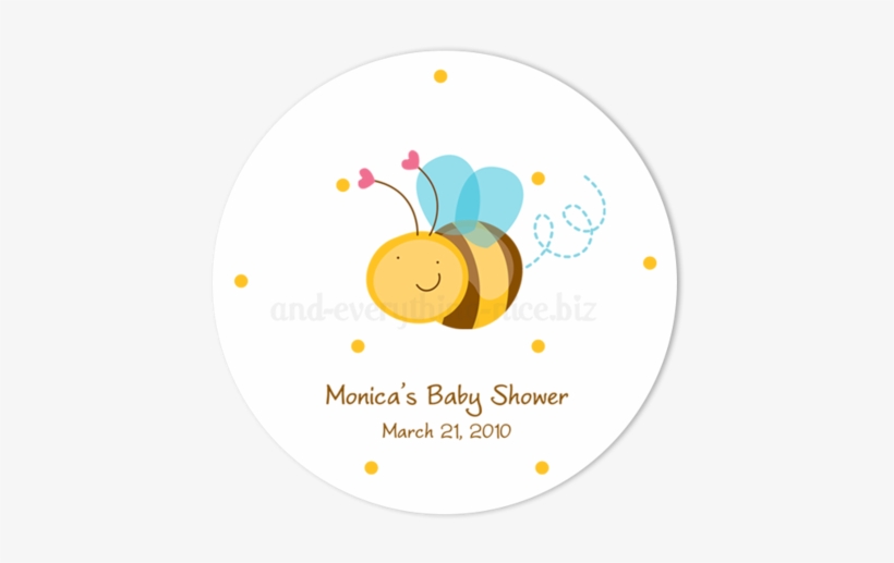 3" Round Cute Bumble Bee Favor Labels • Self Adhesive - Inktastic Valentine Sweetie Bee Baby Bib Babys 1st, transparent png download