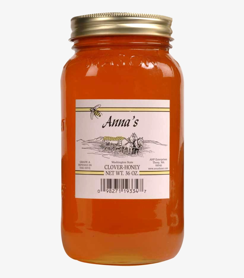 Clover Honey 36oz Mason Jar - Annas Honey, transparent png download