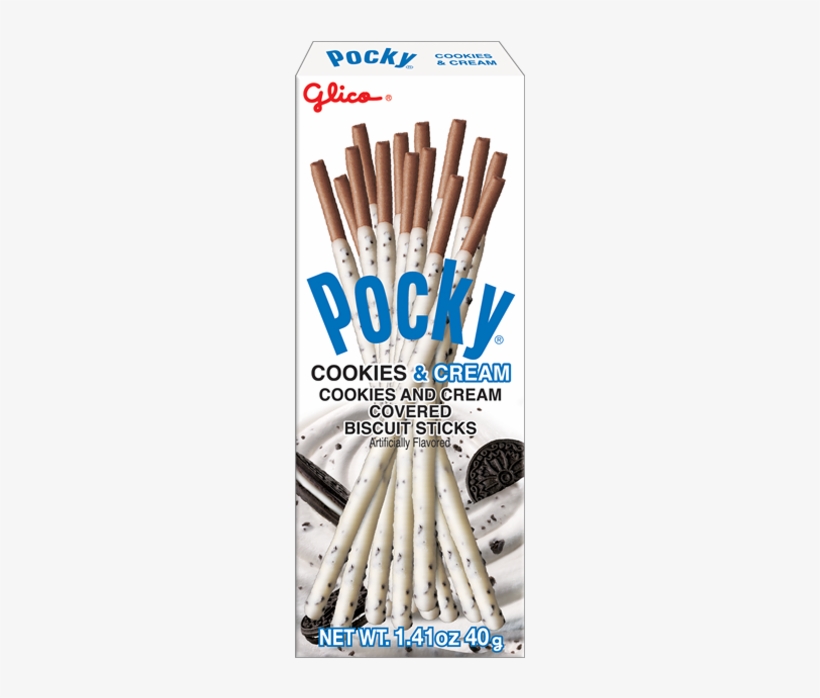 Pocky Cookies & Cream - Glico Pocky Cookies & Cream Biscuit Sticks - 2.47, transparent png download