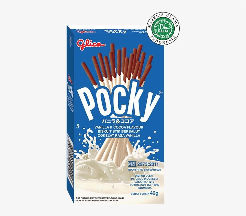 Pocky Vanilla Cocoa - Pocky Vanilla & Cocoa 42g, transparent png download