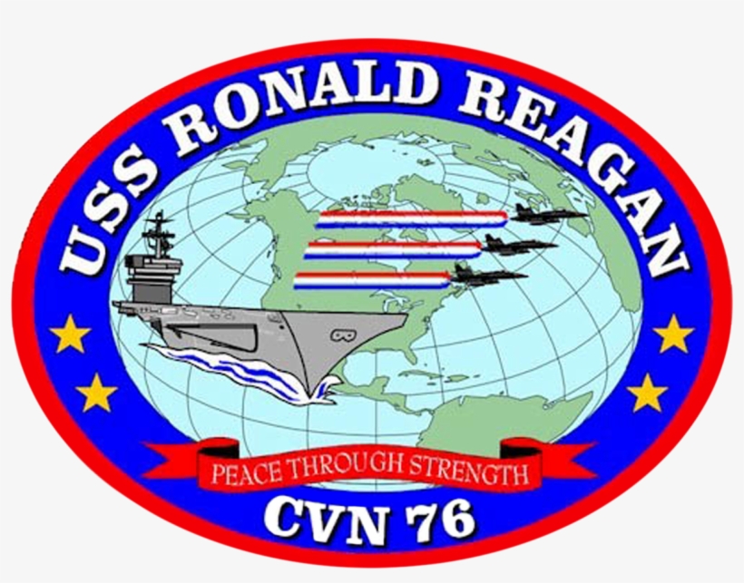 Uss Ronald Reagan Coa - Uss Ronald Reagan Cvn 76 Logo, transparent png download