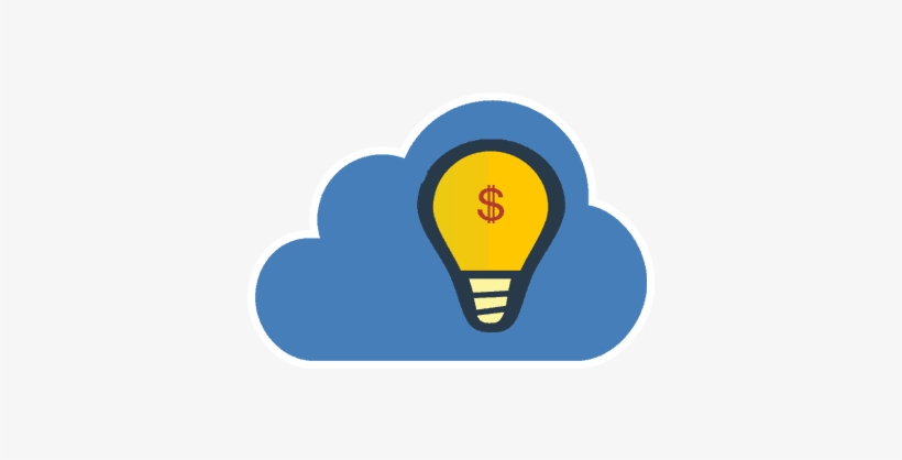 Cloud Light Bulb With Dollar Sign - Money, transparent png download