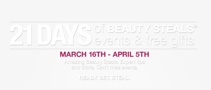 Today Begin's Ulta's 21 Days Of Beauty Steals Every - Love, transparent png download