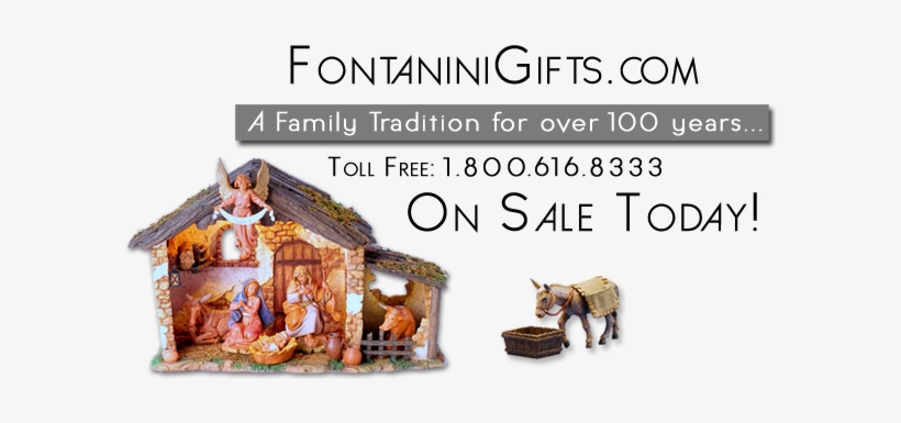 Nativity Sets - Roman Fontanini 6-pc. Nativity With Lighted Stable, transparent png download