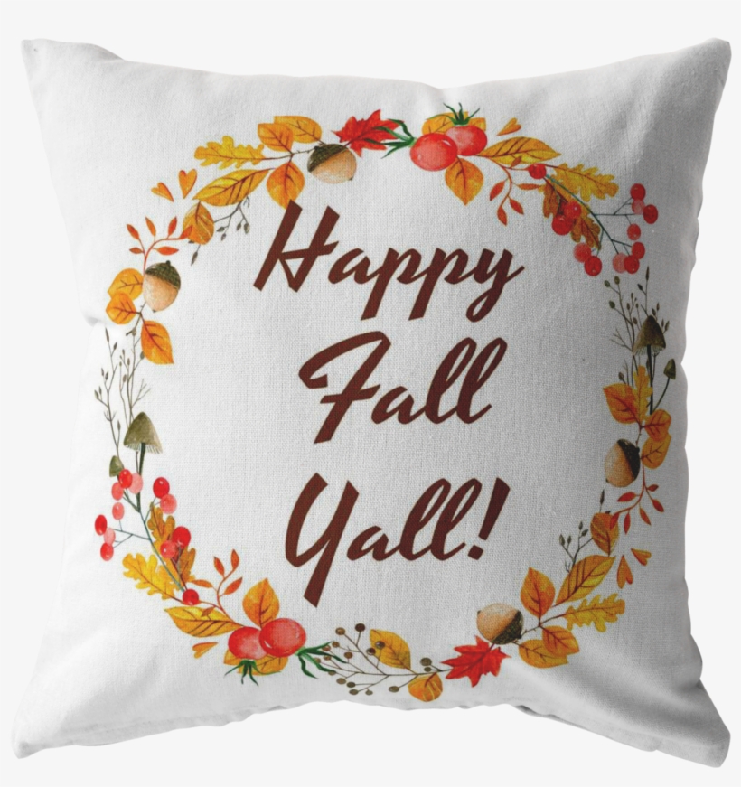 Fall Throw Pillow Home Decor Accent Pillows Happy Fall - Throw Pillow, transparent png download