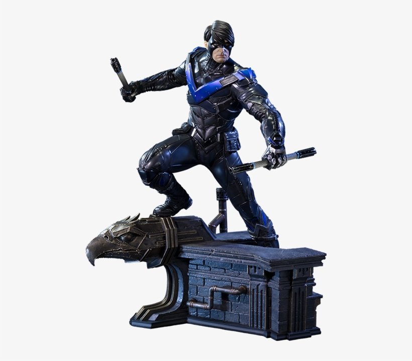 Nightwing Arkham City Png Download - Nightwing Dc Comics Statue, transparent png download