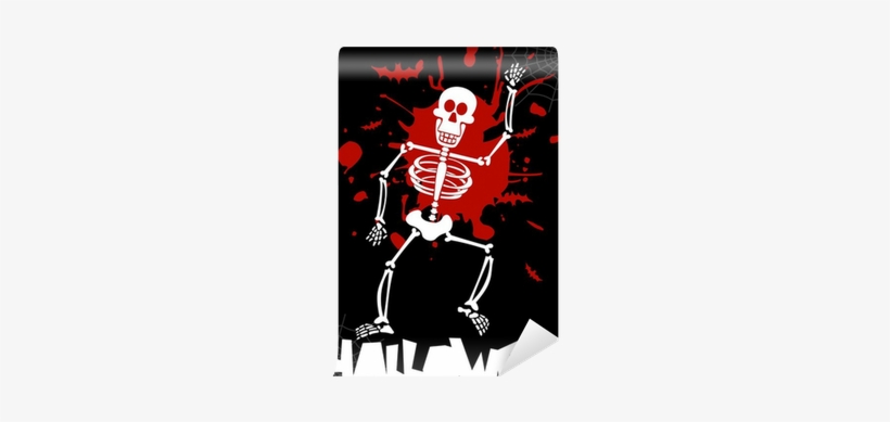 Halloween Dancing Skeleton Background Wall Mural • - Skeleton Halloween Background, transparent png download
