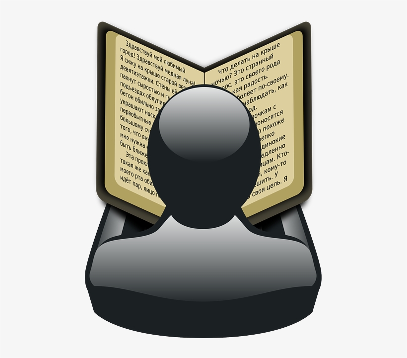 Man, Reading, Book, Pages, With, Seeing, Page, See - Book Clip Art, transparent png download