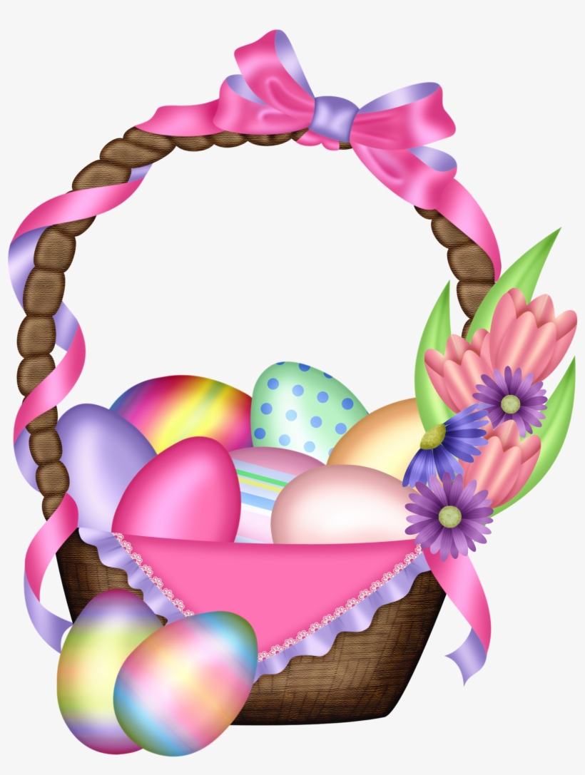 Easter Colorful Basket Transparent Png Clipart, transparent png download