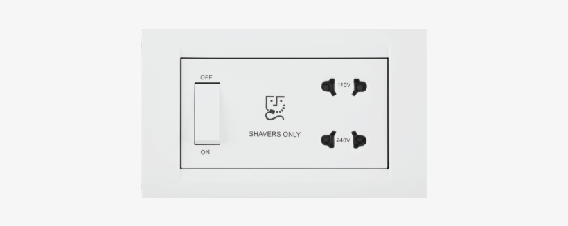 Roma White, Shaver Socket 110/240v - Lap 2-gang Dual Voltage Shaver Socket 115 / 230v, transparent png download