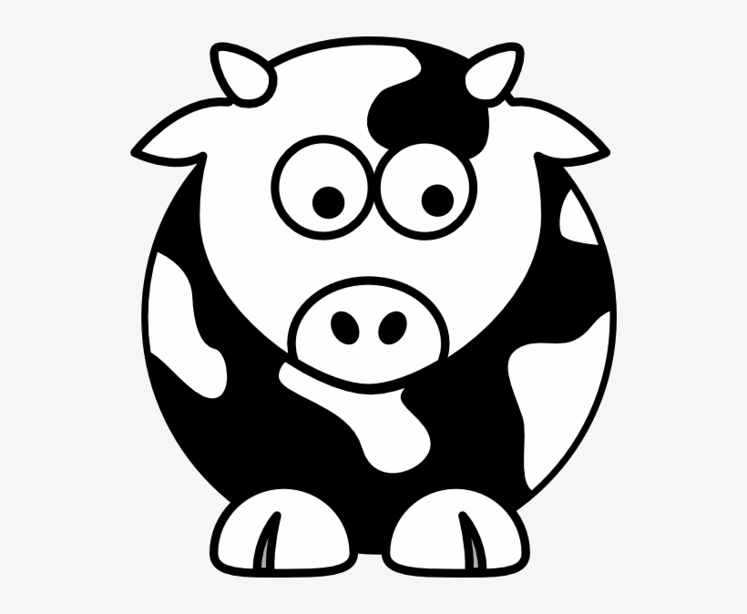 Clip Art Black And White Cow Online - Weight Physics, transparent png download