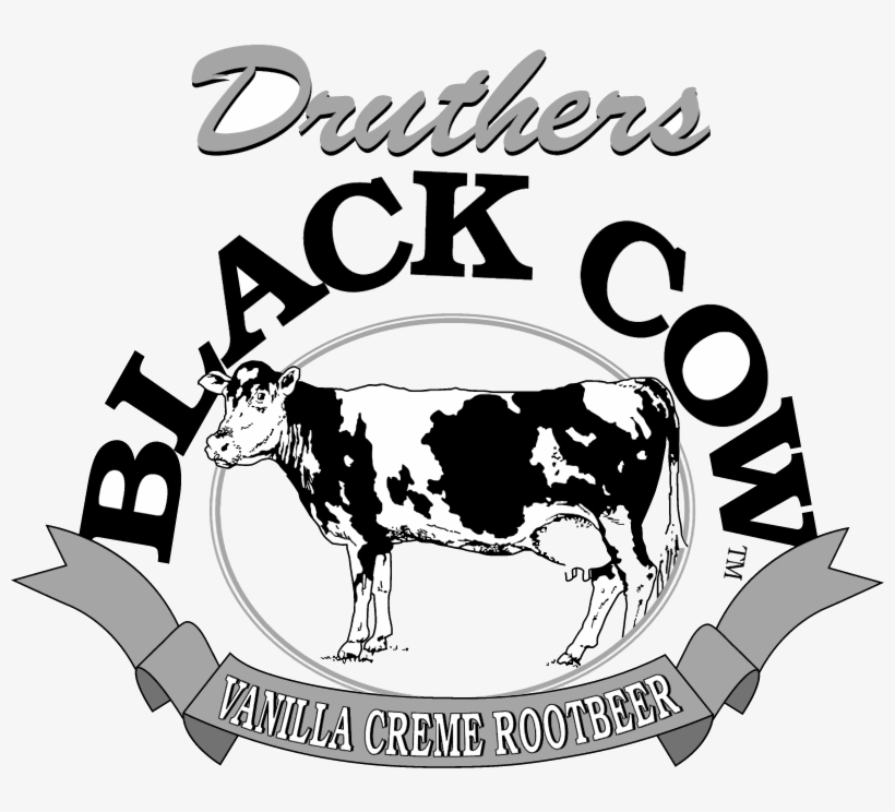 Druthers Black Cow Vector - I'll Love You 'til The Cows Come Home Metal Sign, Country, transparent png download