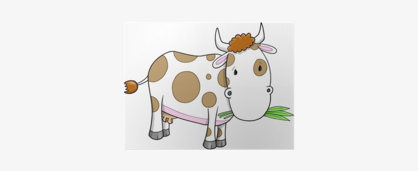 Cute Farm Cow Vector Illustration Art Poster • Pixers® - Cattle, transparent png download