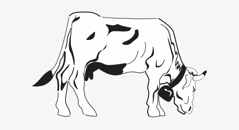 Svg Royalty Free Library Cows Grazing Clipart - Coloring Book, transparent png download