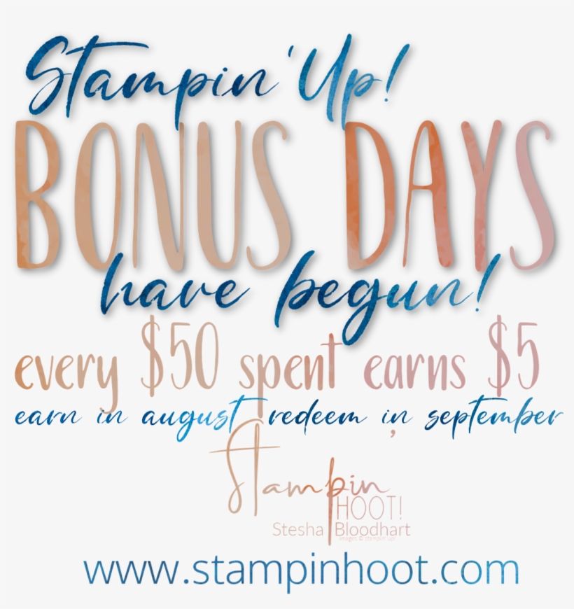 Bonus Days Begin & August Free Hoot Loot - Stampin' Up Inc., transparent png download