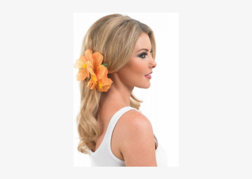 Beautiful Hawaiian Fashion - Yellow Hawaian Flower Hairclip, transparent png download