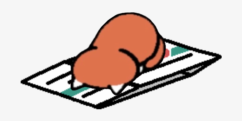 Ginger Face Planting On The Flat Cardboard For Anonymous - Neko Atsume No Background, transparent png download