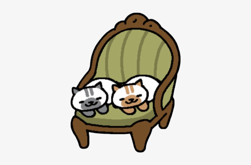 Melange And Macchiato Leaving Fur On The Antique Chair - Neko Atsume Melange And Macchiato, transparent png download