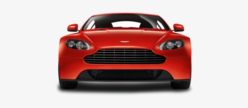 Red Aston Marti -v8 Vantage Front View Car Png Image - Aston Martin Front View, transparent png download