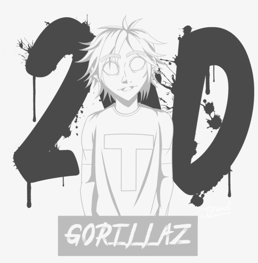 Juzaan On Twitter - 2d Anime Gorrilaz, transparent png download