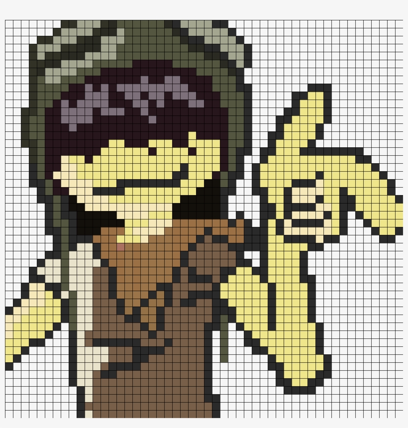 Noodle Gorillaz Perler Bead Pattern / Bead Sprite - Minecraft, transparent png download