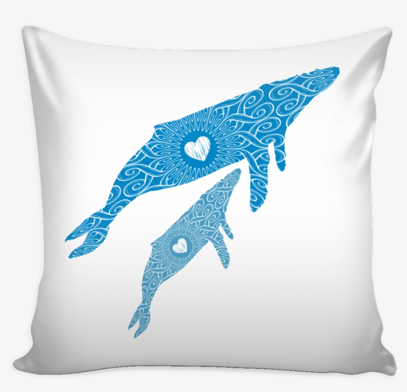 Humpback Whale Mama And Baby 16 X 16 Pillow - Pitbull Yoga, transparent png download