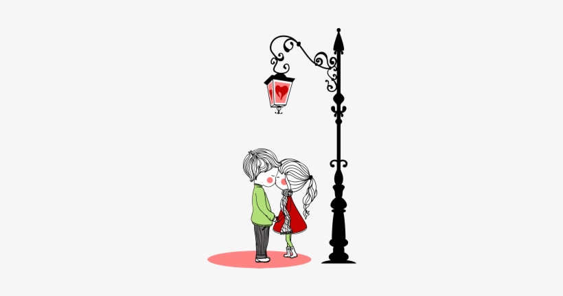 Novios - Cats Romantic Vinyl Sticker Wall Art, Black, transparent png download