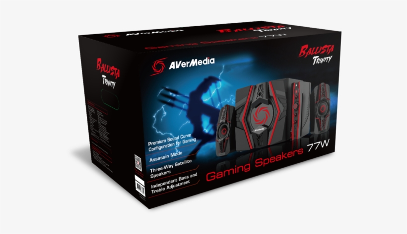 Avermedia Ballista - Avermedia Gs315-dm 77w 2.1 Gaming Speakers, transparent png download