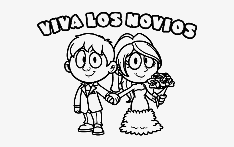 Vivan Los Novios Dibujo, transparent png download