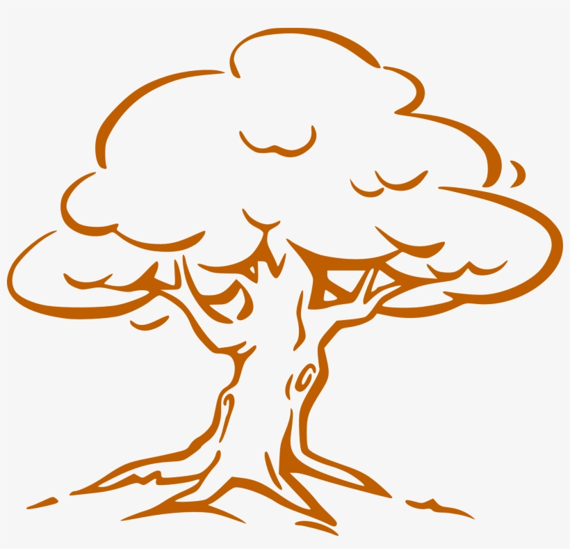 Brow Tree Outline Svg Clip Arts 600 X 548 Px, transparent png download