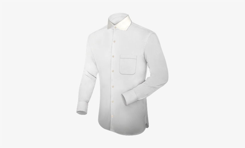 White Shirt Long Collar, transparent png download