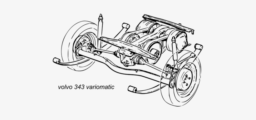 Volvo 343 Belt Type Variable Speed Suspension - Volvo Suspension, transparent png download