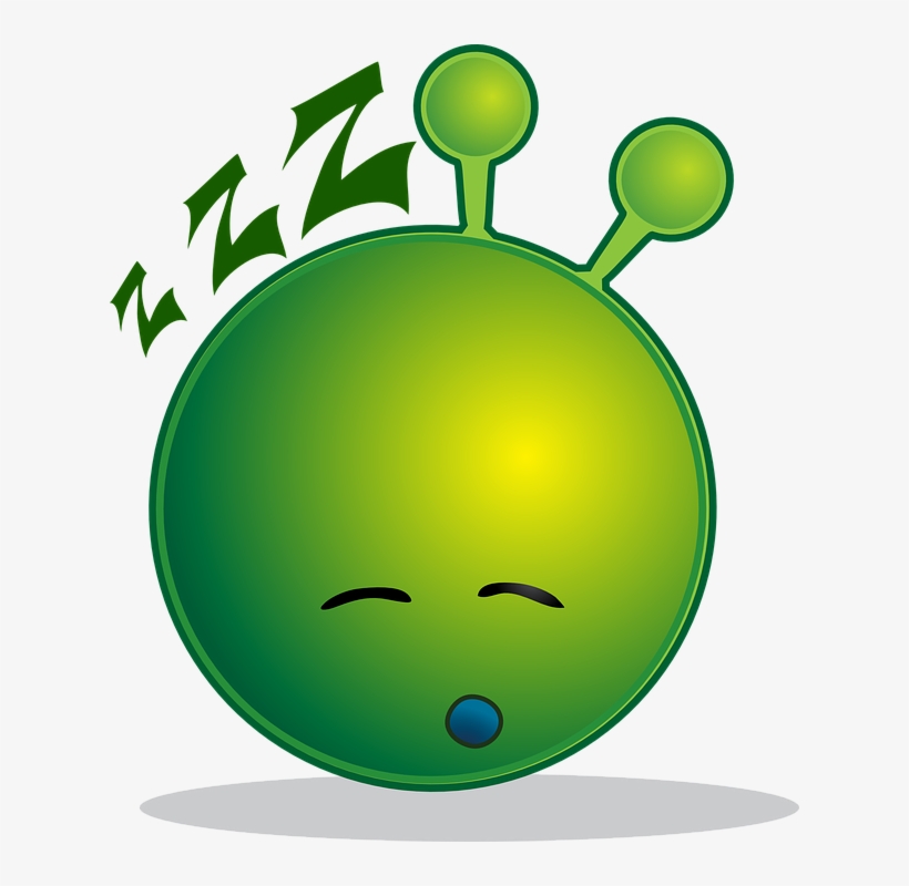 Alien, Smiley, Sleepy, Emoji, Emotions, Emoticon - Sleepy Alien, transparent png download
