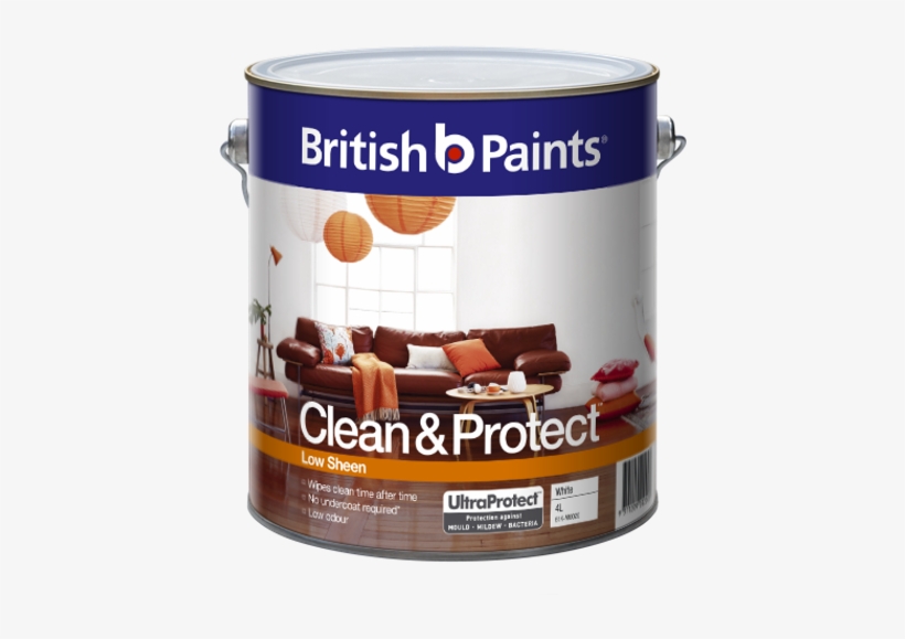 British Paints Clean & Protect Low Sheen - British Paints Clean And Protect, transparent png download