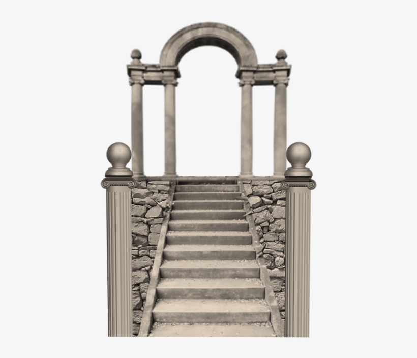 Stairs Stairway Stone Path Archway Sticker Owned By - Arch, transparent png download