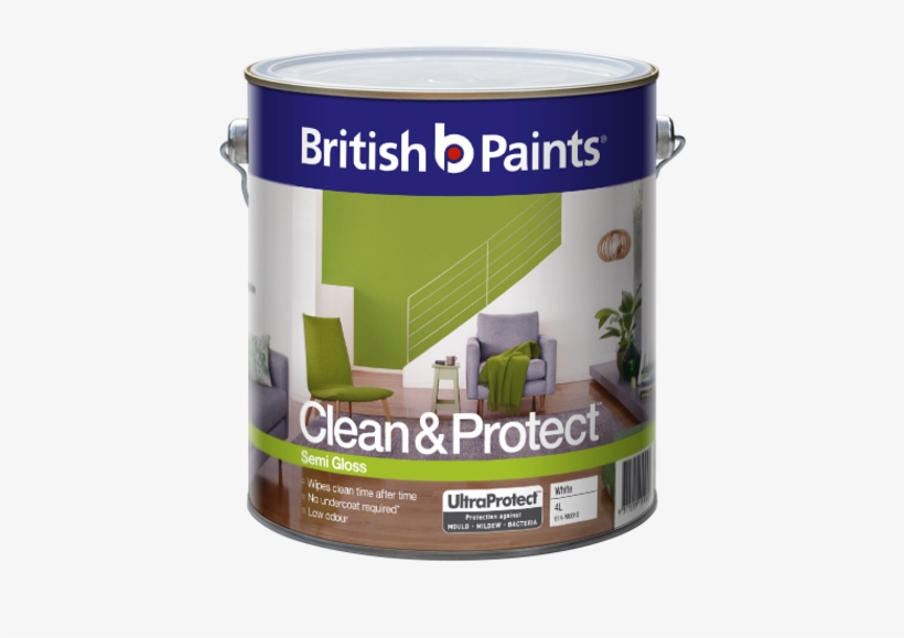 British Paints Clean & Protect Semi Gloss - British Paints, transparent png download