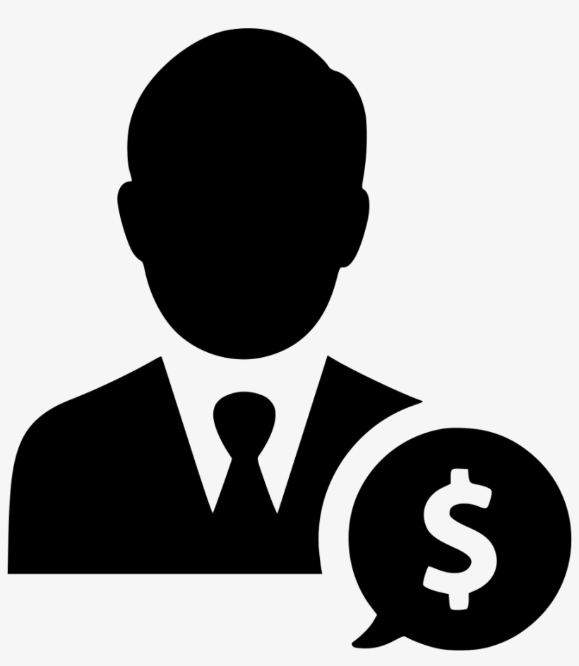 Businessman Earnings Salesman Dollar Income Svg Png - Salesman Icon Png, transparent png download