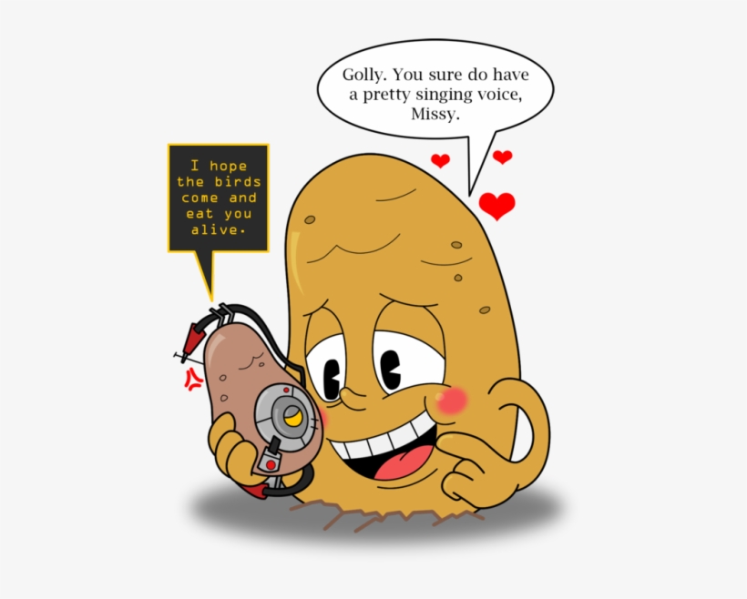 Moe-tato And Potados Are My Otp (original Top Potatoes) - Glados X Potato, transparent png download