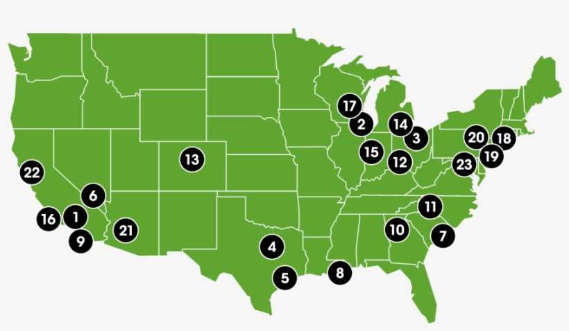 Map Of Skip The Line Venues In The United States - Hard Times Make Hard Men, transparent png download